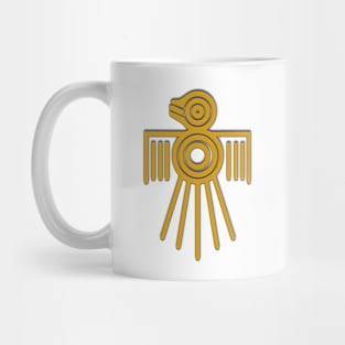 The 'Aztec Spirit Bird Crop Circle' In Gold Mug